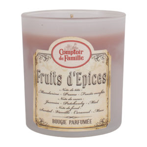 bougie parfumée fruits d'épices comptoir de famille