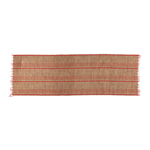 chemin de table en raphia damier comptoir de famille 50x150 cm