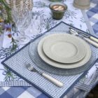linge de table vichy bleu et blanc pour l'été