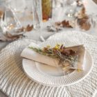 set de table chic pour l'automne en coton épais blanc mariclo