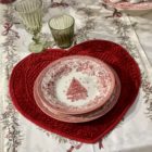 set de table coeur rouge saint Valentin