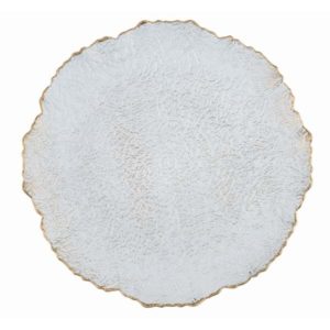 assiette décorative en plastique blanc mariclo