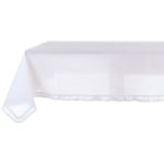 grande nappe rectangulaire blanche 150x300 cm en coton