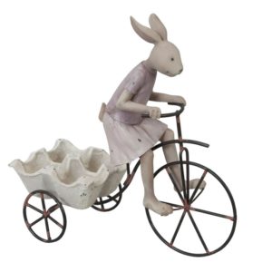 lapine porte oeuf figurine décorative pâques