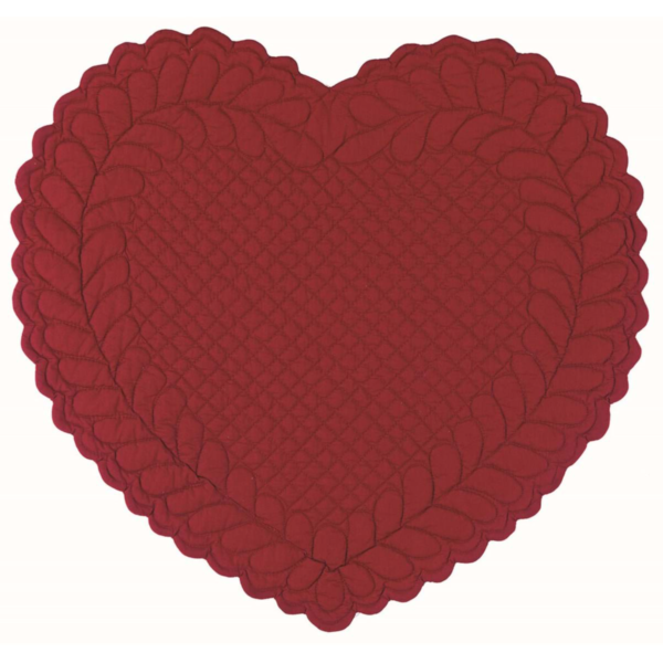set de table rouge en forme de coeur acheter en ligne Belgique