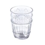 verre à eau transparent blanc mariclo shabby chic