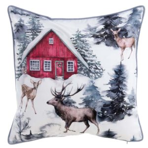 coussin tout doux en velours polar style chalet