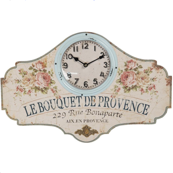 horloge murale bouquet de Provence clayre en eef Shabby chic