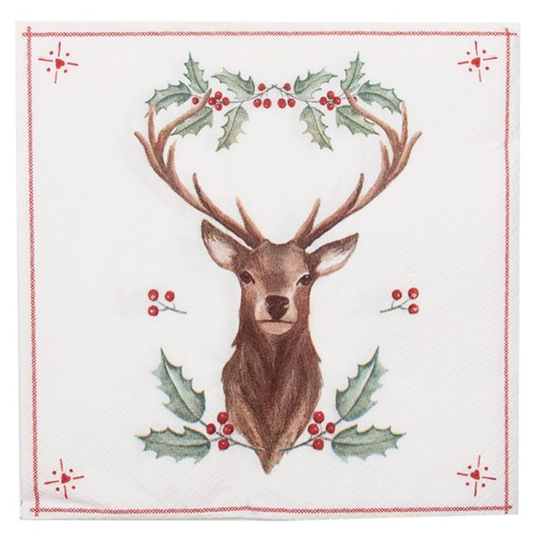 acheter serviette en papier de noel avec cerf