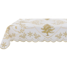 nappe de noel blanche et dorée BLANC MARICLÒ