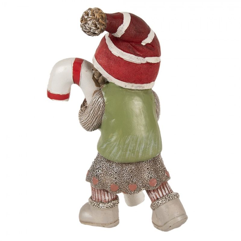 Figurine Décorative Père Noël Céramique – 18 Cm – Style Hiver Neige