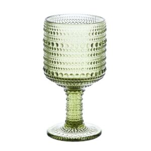 Lot De 6 Verres Sur Pied Avec Une Texture Raffinée De Bulles En Relief