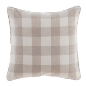 Coussin à Carreaux Blanc Et Beige 40x40 CM