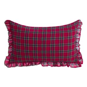 Housse De Coussin  - taie d'oreiller - Tartan Rouge 50x80 CM
