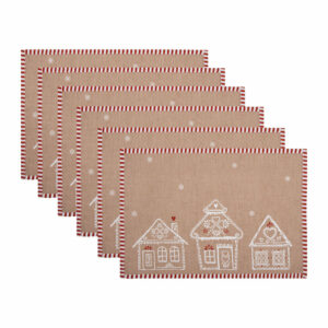 Lot De 6 Sets De Table En Coton 48x33 CM Collection Pain d'Epices
