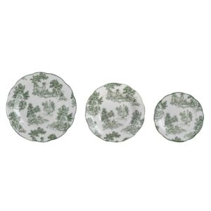 Set De Vaisselle 3 Pièces Assorties : Assiette à Dîner, Assiette à Dessert Et Assiette à Potage