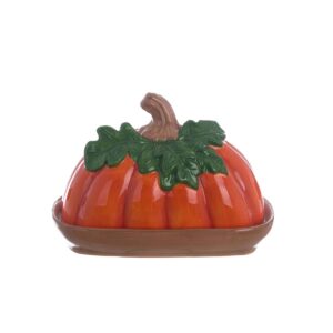 Beurrier Citrouille Collection Gourmandise d'Automne En Céramique 15 X 9 X 10 cm