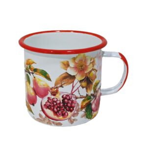 Mug Fruits d'Automne En Céramique 32,5 CL Blanc Mariclo