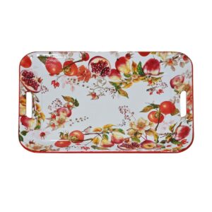 Plateau à Servir Collection Fruits d'Automne 42 X 29 X 3 cm Blanc Mariclo