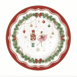 Lot De 6 Assiettes à Dessert En Porcelaine Ø19 CM Collection Rêves De Noël