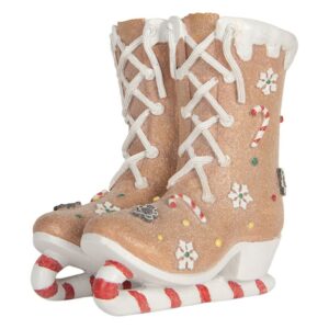 Objet De Décoration De Noël Patins à Glace Marron Sucre d'Orge 19x14x20 CM