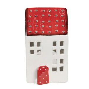 Porte Bougie Maison De Noël 8x8x15 CM